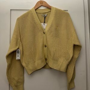 Aritzia TNA Gladstone Cardigan Lemongrass Yellow size 1 (xs) NWT